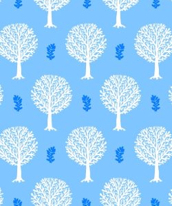 Blue and White Trees